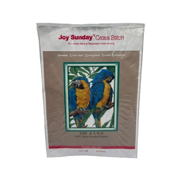 JOY SUNDAY Office Joy Sunday Counted Cross Stitch Kit Blue Headed